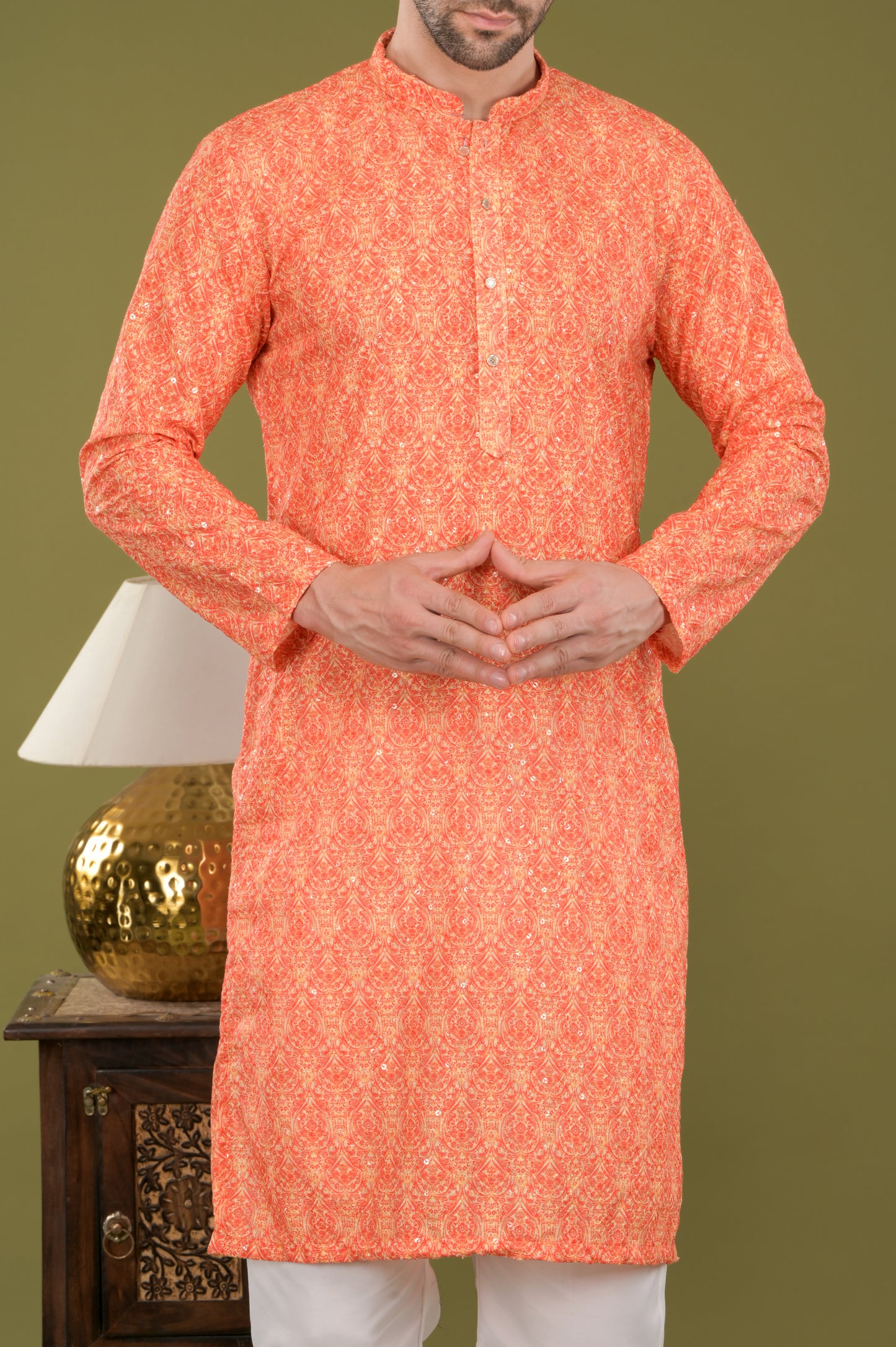 TARANG - Sunset Glow Embroidered Kurta Set