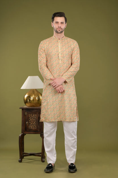 TARANG - Regal Gold Embroidered Kurta Set