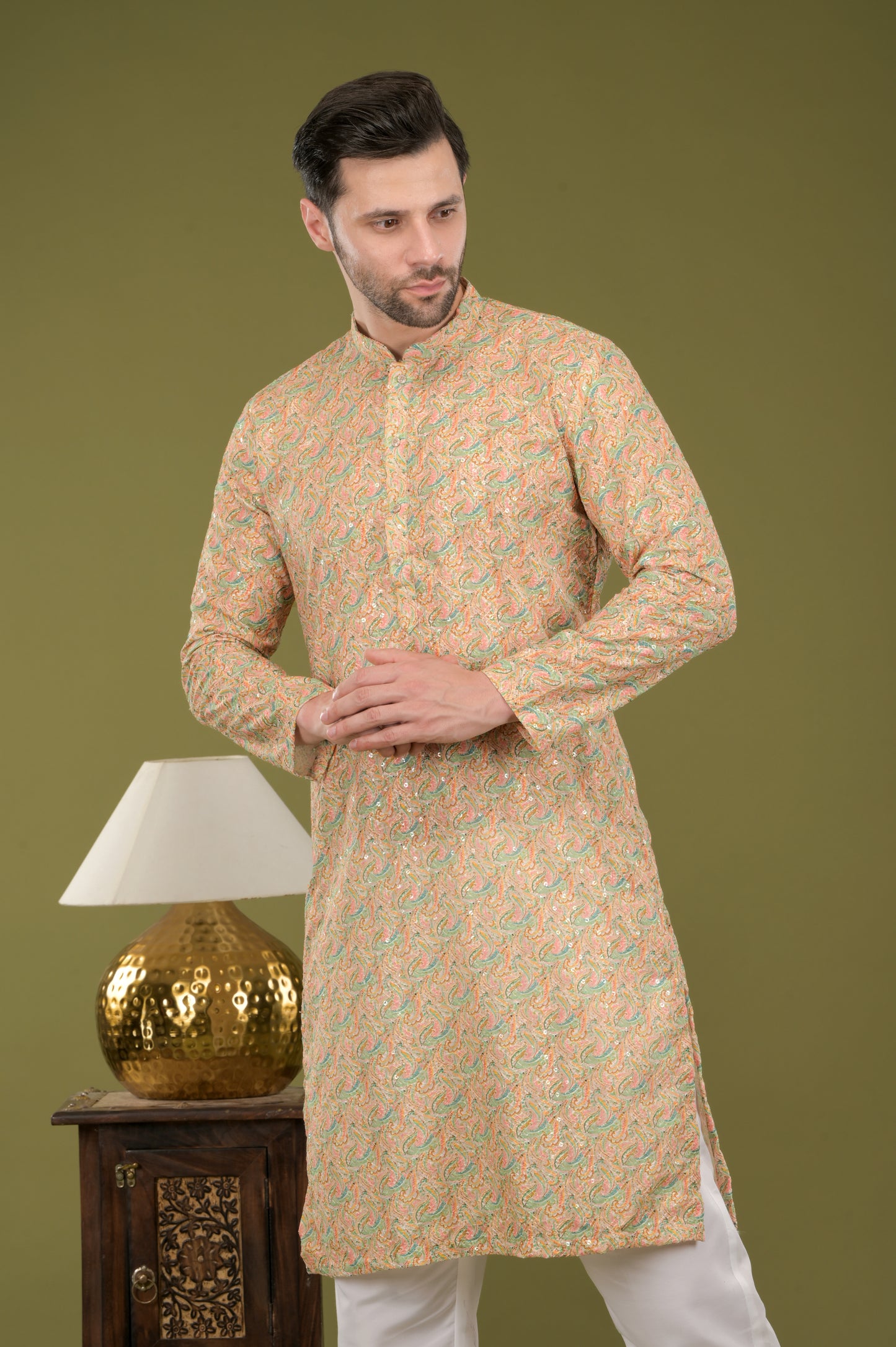 TARANG - Regal Gold Embroidered Kurta Set