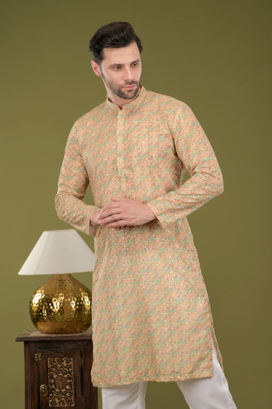 TARANG - Regal Gold Embroidered Kurta Set