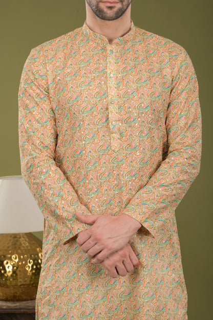 TARANG - Regal Gold Embroidered Kurta Set