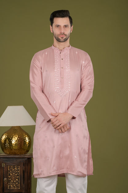 KANAK - Rosewood Grace Sequin Embroidered Kurta Set