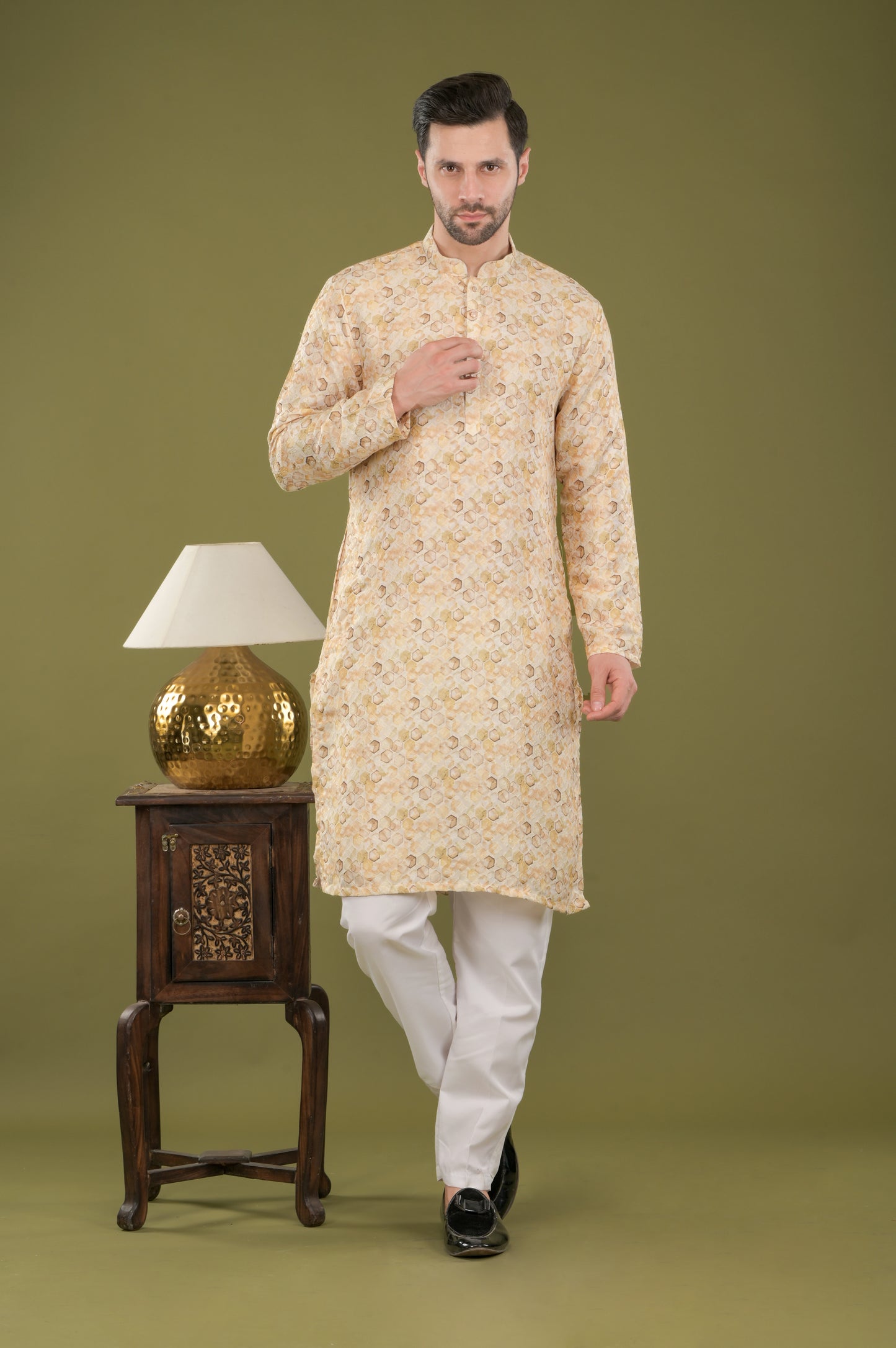 KIRIT - Sunehri Hexa Digital Print Kurta Set