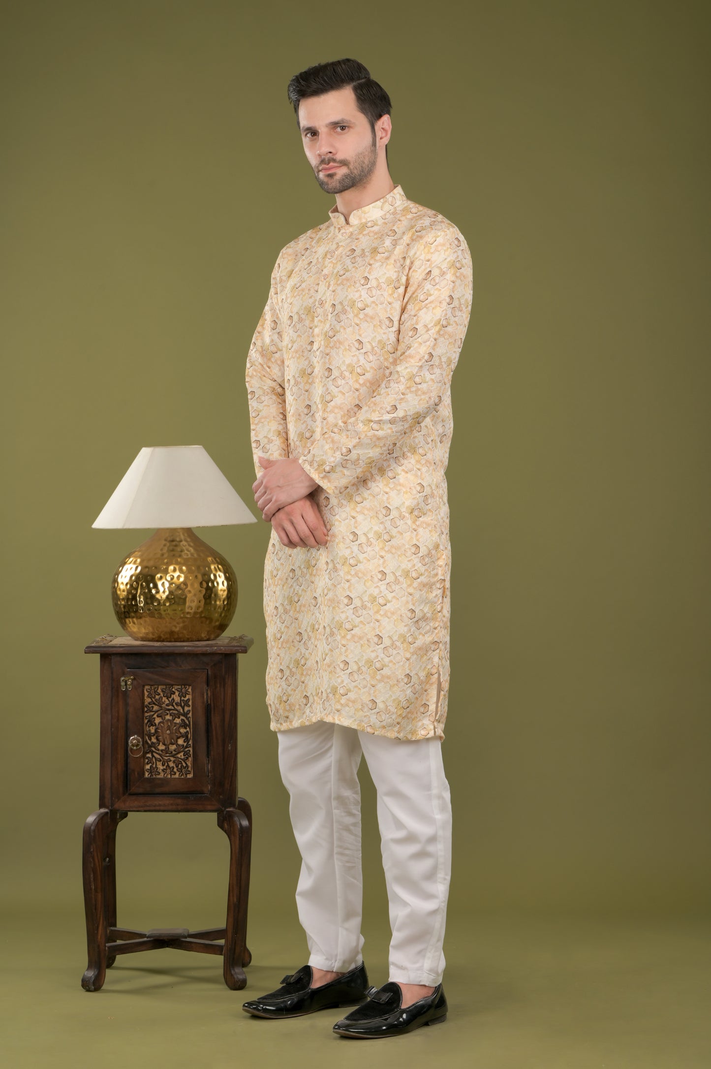 KIRIT - Sunehri Hexa Digital Print Kurta Set