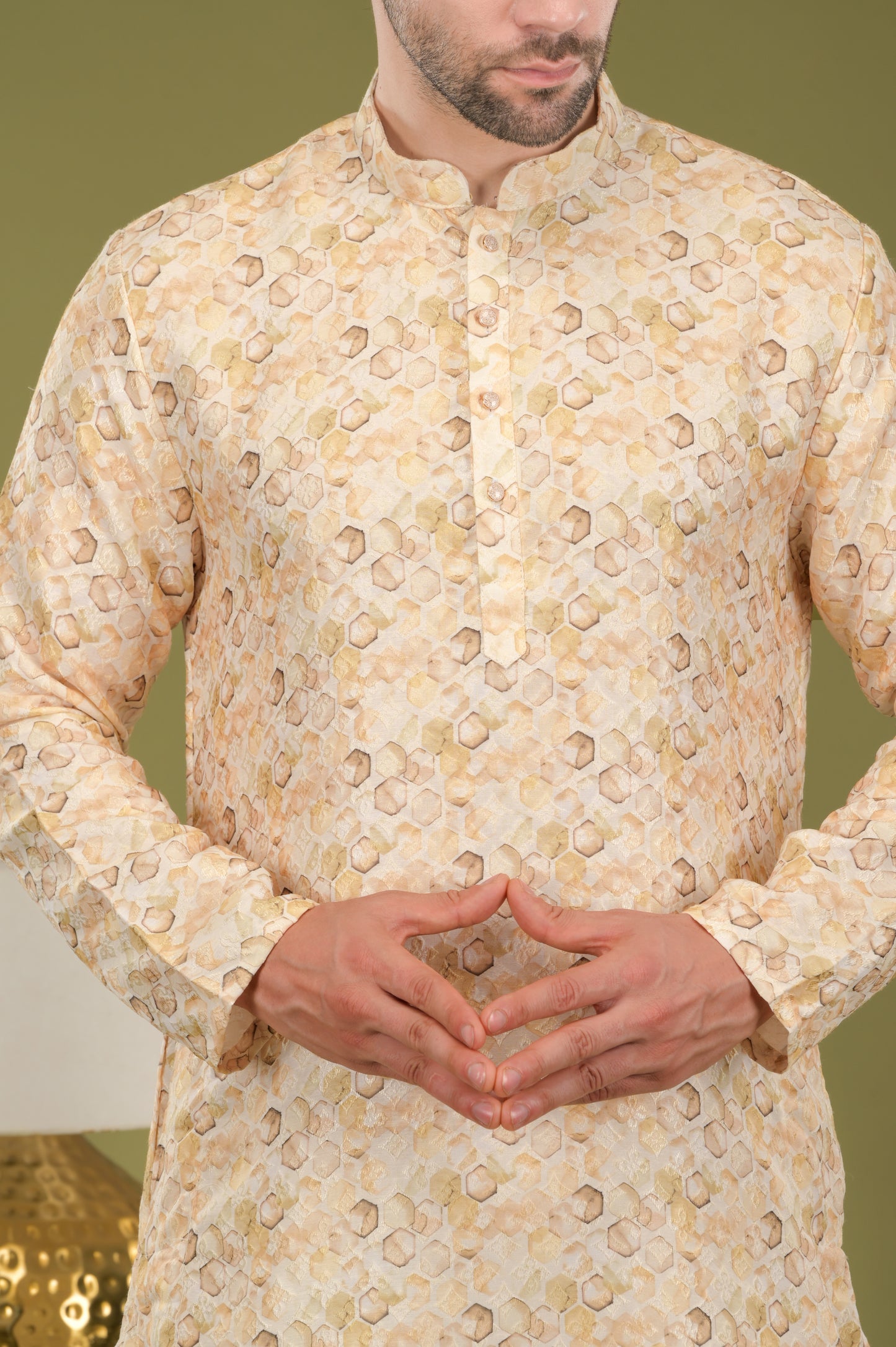 KIRIT - Sunehri Hexa Digital Print Kurta Set
